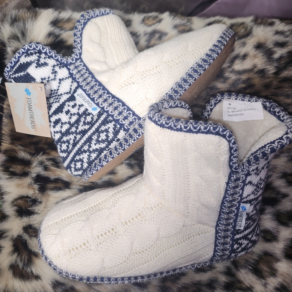 NEW WT Foamtrends Slipper boots booties S6